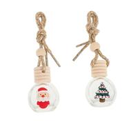 GARVALON 2piezas Botellas Difusoras De Para Coche De Diseño Navideño Recargables y Reutilizables Decorativas Tema De Navidad Para Aceites Esenciales Vacías
