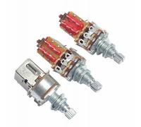 GARVALON 3 piezas Potenciómetros de Control de Guitarra Bk Push Pull para Coil Splitting y Tapping Accesorios Duraderos y Ligeros para Instalación Portátil