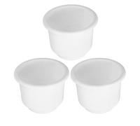 GARVALON 3 Piezas Soporte para Bebidas de Nylon con Drenaje para Barco y RV de Portavasos Empotrados Resistentes para Kayak Yate y Camper Blanco