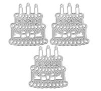 GARVALON 3 Troqueles de Corte de Metal para Manualidades Diy, Plantilla de Troquelado para Papel y Cartulina, Molde Decoración de Fiesta de Cumpleaños