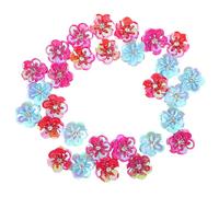 GARVALON 30 Parches Bordados de Flores con Lentejuelas y Cuentas para Coser Apliques de Peonía de 2 CM Parches Termoadhesivos para Ropa Sombreros Bolsos y Proyectos DIY 30 Unidades