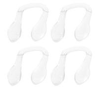 GARVALON 4 Almohadillas Nasales de Silicona Transparentes para Gafas Puente Nasal Integrado U en Forma de Herradura Reemplazo Cómodo Antideslizante para Monturas de Plástico Paquete de