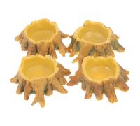 GARVALON 4 Piezas Cuencos de Resina para Reptiles Multiusos para Agua y Alimento Pequeños Recipientes para Arañas y Escorpiones Accesorios Prácticos para Mascotas Pequeñas