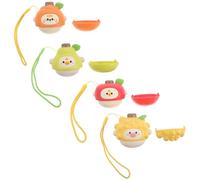 GARVALON 4 Piezas Juguete de Peonza de Fruta Peonzas de Frutas Juguete Giratorio para Jardín de Infantes Relleno de Cestas