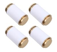 GARVALON 4 Piezas Remates para Barra de Cortina de Hierro Marfil Tapas Decorativas Resistentes para Postes Aplicables Protección Antideslizante para Cortinas y Tela