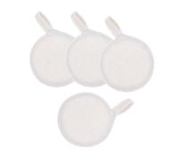 GARVALON 4 Piezas Unidades Esponjas Naturales de Lufa Exfoliantes para Cara y Cuerpo Almohadillas con Banda Elástica para Masaje y Limpieza Profunda Control de Grasa y Eliminación de Puntos