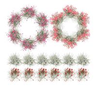 GARVALON 5 Piezas de Mini Racimos de Flores Estáticas para Maquetas Decoración de Mesa de Arena Melocotón Césped Artificial para Micro Paisajes