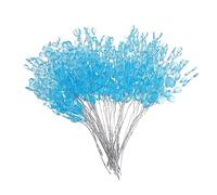 GARVALON 50 Pcs Flor Simulación Gotas Ramas Flores Cristal para Tallos Bayas Blancas Brillantes Novia Acrílico Pedrería Suministros