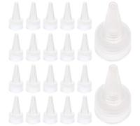 GARVALON 50 Piezas Tapas Reutilizables para Botellas con Cierre Prueba de Fugas Tapones de Repuesto Transparentes Botellas de Agua Casa y Viaje