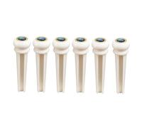 GARVALON 6 Pines del Puente de Guitarra Acústica Punto de Abulón Ángulo de 3 Grados Calidad de Tono Puro y Pronunciación Fuerte para Reemplazo de Accesorios de Guitarra Folk y Clásica