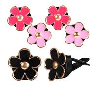 GARVALON 6piezas Flower Aromatherapy Vent Clips for Car Fresheners Cute Design Compatible with Horizontal Vertical Accessories for Women