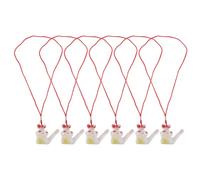 GARVALON 6piezas Silbatos del Zodiaco de Cerámica para Agua con Cuerda Colgante Juguete de Silbato para Llamar Pájaros Sonido de Animales para Caballos Colgante Educativo