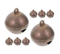 GARVALON 8 Campanillas de Cobre para Collar de Mascota Mini Cascabeles Rústicos 25Mm Pack de 8 Piezas para Perros Grandes Colgantes Decorativos Vintage para Uso en Collares y
