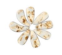 GARVALON 8 piezas Guzheng Finger Picks Material Polimérico con Doble Curvatura Protección para Dedos Pequeño Color Té para Adultos Práctico y Cómodo para Interpretación Musical