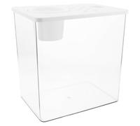 GARVALON Acuario Pequeño Transparente para Tortugas con Tapa, Tanque de Hábitat Ecológico Rectangular de 24,5x24,5x17,5 Cm, Pecera de Escritorio para Peces Betta y Camarones