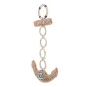 GARVALON Adorno de Pared de Ancla Náutica de Madera para Decoración Costera Mediterránea Escultura Ligera Gancho Preinstalado Arte Mural Playero Adecuado para Casa de Playa y Puerta