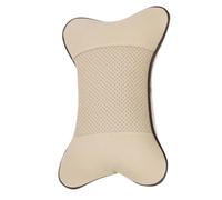 GARVALON Almohada Cuello del Automóvil Diseño Estilo Hueso, Cuero Artificial y Algodón, Cojín Ergonómico para Reposacabezas de Coche para Uso en Casa y Coche