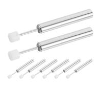 GARVALON Amortiguador Hidráulico Silencioso para Tapa de Cubo de Basura de Cocina 8 Unidades Color Blanco Mecanismo de Cierre Suave Pistón para Botes de Basura de Plástico y Acero