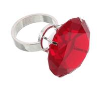 GARVALON Anillo Gigante de Cristal Falso para Decoración de Bodas y Propuestas Accesorio de Joyería de Plástico para Fiestas Compromisos y Celebraciones Especiales