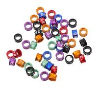 GARVALON Anillos de Identificación para Patas de Loros y Aves Jóvenes, Metálicos Cerrados de 4.7 Mm, Colores Vivos, 50 Unidades para Gestión Precisa en Granjas y Crianza Doméstica