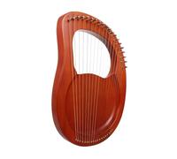 GARVALON Arpa de Lira Portátil de Madera Maciza 19 Cuerdas Retro Color Madera Llave de Afinación y Manual, Instrumento de Cuerda para Uso Musical y Obsequio