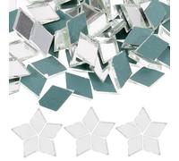 GARVALON Azulejos de Mosaico de Vidrio Forma de Rombo Delicadas para Manualidades DIY para Decoración de Marcos Lámparas y Vajilla
