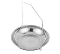 GARVALON Bandeja de Pesaje Colgante de Acero Inoxidable Plateado con Cadena Reforzada para Báscula de Resorte Manual Soporte Resistente para Carga Pesada Logística y Comercio