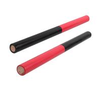 GARVALON Baquetas Clásicas de Madera Dura 30 CM Rojo y Negro para Baile Inglés y Chino Instrumento de Percusión Rítmica Accesorios para Danza y Presentaciones Culturales Juego de 2