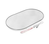 GARVALON Báscula Digital Cuerpo Recargable, Portátil y Compacta 26x15 Cm Superficie Ovalada de Espejo, Adecuado para Uso Doméstico y Viaje, Básculas para Pesar Pantalla Clara y Precisa
