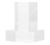 GARVALON Base de Exhibición Cuadrada Resistente y Compacta de Acrílico Transparente 5x5 Cm 1.8 Cm de Grosor Pack de 2 para Figuras y Coleccionables Adecuado para Escritorio o Vitrina