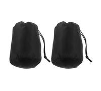 GARVALON Bolsa de Compresión para Chaqueta de Plumas Negra de Tela Oxford y Antipolvo Cordón para Guardar Ropa en Exteriores y Viajes 2 Piezas