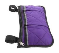 GARVALON Bolsa Lateral para Silla de Ruedas Morada 325X18 CM Gran Capacidad Organizador Multifuncional para Reposabrazos Accesorios para Sillas de Ruedas y Cochecitos Bolsillos