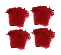 GARVALON Bolsitas De Joyería Cierre De Faja 100pcs Bolsas De Organza Para Regalar Ideales Para Bodas y Fiestas