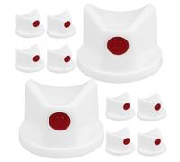 GARVALON Boquillas para Lata de Pintura en Aerosol 10 Piezas Cabezal Pulverizador Manual Botón Resistente al Agua Accesorio Plástico Blanco para Pintura Spray y Graffiti Creativo