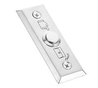 GARVALON Botón de Salida para Control de Acceso a Puertas Placa de Pared de Acero Inoxidable Estrecha Interruptor para Timbre Sistema Eléctrico para Oficinas y Comercios