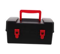 GARVALON Caja de Almacenamiento Negra para Peonzas, Estuche de Transporte con Asa y Compartimentos Internos, Plástico y Esponja, para Estadio de Batalla X