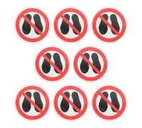 GARVALON Calcomanías de Advertencia de Seguridad No Pisar 8 Piezas Vinilo Autoadhesivo para Suelos Uso Recomendado en Zonas de Trabajo y Exteriores