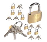 GARVALON Candado Pequeño de Latón 20 MM Juego de 8 Unidades con 24 Llaves Mini Candado para Equipaje Mochila y Buzón Resistente al Agua y Polvo Seguro para Viaje y Oficina