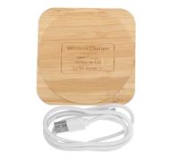 GARVALON Cargador Inalámbrico Portátil de Teléfono Móvil 10W Placa de Madera Amarilla Tamaño Pequeño Seguro contra Sobrecalentamiento y Compatible Carga Rápida para Uso Doméstico y