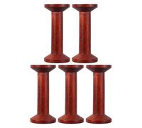 GARVALON Carretes de Hilo de Madera Vintage 3,5x7,5 Cm, 5 Piezas para Manualidades, Bobinas Vacías para Costura, Tejer, Bordar y Organización de Hilos en Proyectos DIY