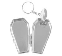 GARVALON Cenicero Portátil Metálico en Forma de Ataúd, Llavero Compacto para Bolsillo, Accesorio Resistente para Coche y Fiestas, Adecuado para Viajes y Uso Diario