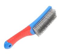 GARVALON Cepillo de Alambre de Acero Inoxidable Mango Antideslizante Tamaño Grande Cerdas Duras para Limpieza Multiusos Cepillo para Polvo y Pintura Herramienta Resistente para Uso