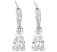 GARVALON Cierres de Plata para Colgantes y Pulseras 2 Unidades Conectores Medianos de Presión Color Blanco Platino Accesorios Metálicos para Joyería DIY y Manualidades