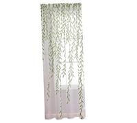 GARVALON Cortina para Ventana de Dormitorio Moderna de Poliéster Textura Delicada Que Permite el Paso de Luz Natural y Embellece la Decoración del Hogar