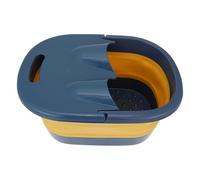 GARVALON Cubeta Plegable para Baño de Pies con Función Masaje y Soporte Estable Bañera Doméstica para Remojar y Aliviar Fatiga Color Azul Profundo Práctico y Cómodo para Uso Familiar