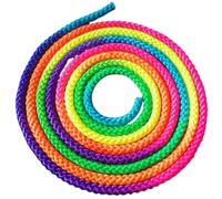 GARVALON Cuerda de Gimnasia de Nailon Trenzado 3 Metros Cuerda Deportiva para Tirar y Saltar para Casa Diseño Arcoíris Gradado Accesorio para Juegos y Fiestas