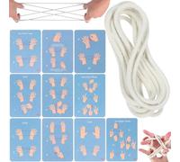 GARVALON Cuerda para Dedos Infantil Creativo de Cuerda de Mano para Juguete Educativo Cooperativo para Desarrollo de Destreza y Trabajo Equipo