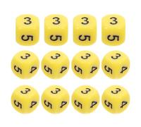 GARVALON Dados de Acrílico 0-5 para Juegos de Mesa y Enseñanza, 16 Mm, 12 Unidades, Accesorios Educativos para Niños y Fiestas, Dados de Entretenimiento y Matemáticas Portátiles