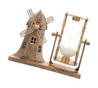 GARVALON Decoración Vintage De Reloj De Arena y Faro Marina, Tamaño Compacto, Plástico y Vidrio Resistente, Estilo Retro Artístico, para Oficina y Hogar, Adorno Decorativo Estable y Ligero