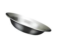 GARVALON Ensaladera Multiusos de Acero Inoxidable 23 Cm, Cuenco para Servir Ensalada y Mezclar Alimentos, Tazón Poco Profundo Plateado Adecuado para Cocina y Comedor Doméstico